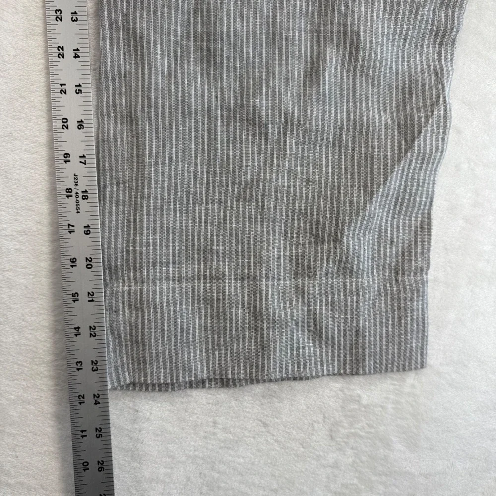 Everlane Linen Striped Jumpsuit Wide Leg Sleeveless Casual Size 10 NWOT- no belt